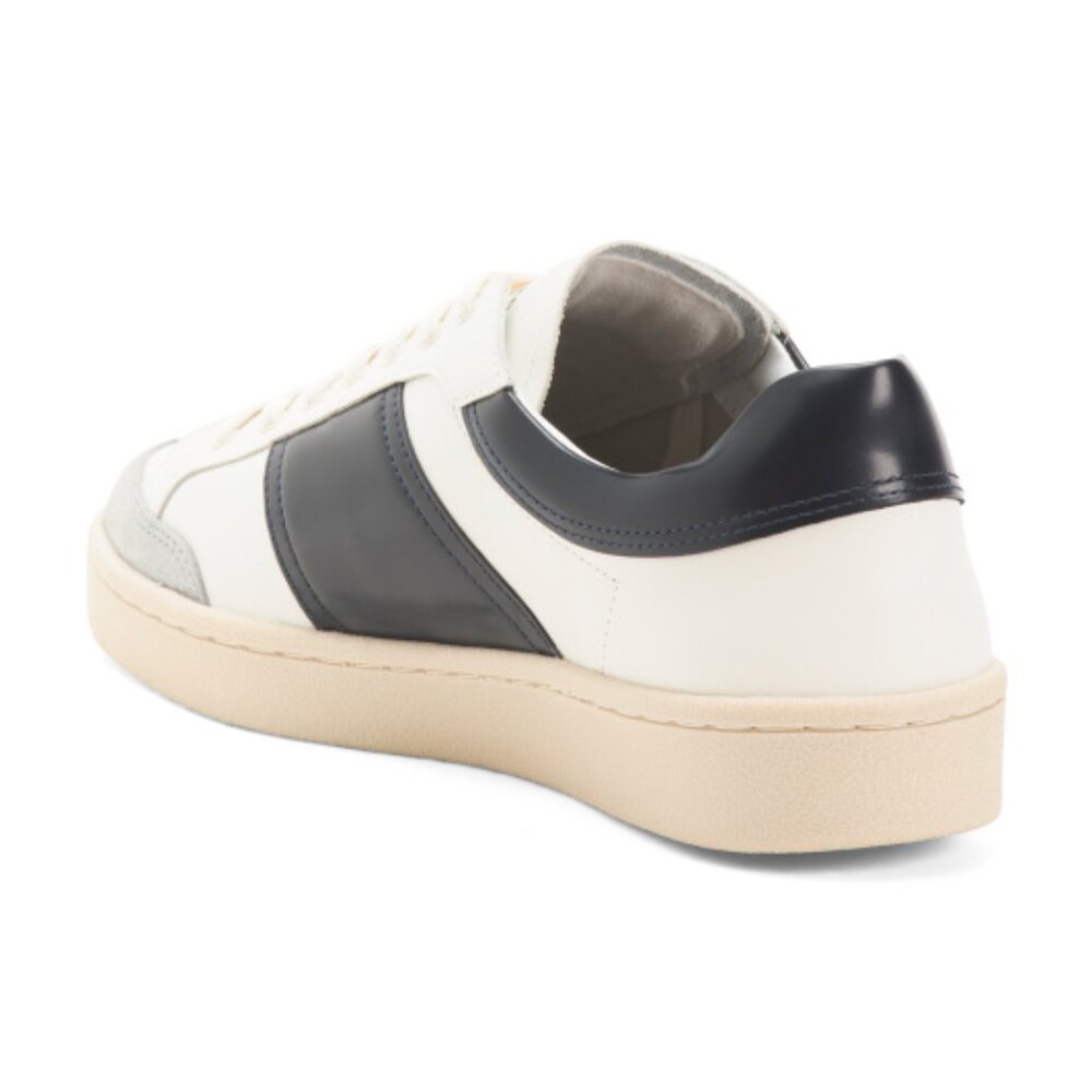 SANDRO Made In Portugal Leather Retro Lace Up Sneakers - Picture 2 of 4